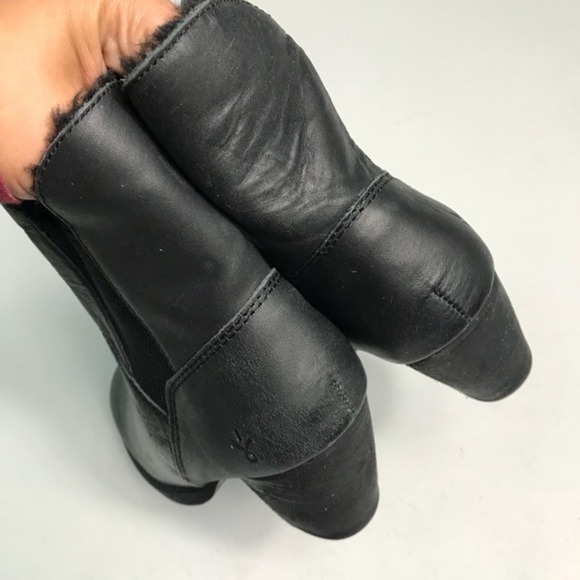 Emu Australia Black Fur Lined Ankle Boots Sz 5 New - Picture 4 of 8